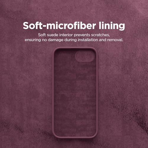 Image of DIZORO Compatible with iPhone 17e / iPhone 16e Case 6.1 inch Liquid Silicone 3 Layers Full Covered Soft Gel Rubber Phone Case,Shockproof Protective Cover with Anti-Scratch Microfiber Lining-Wine Red