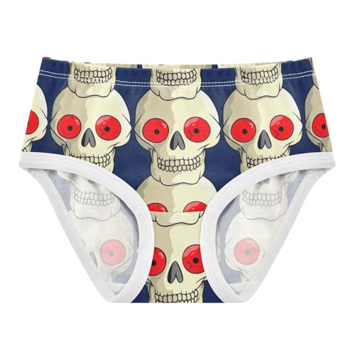 Cotton Girls Underwear Toddler Beige Skulls Navy Blue Panties Little Girl Print Kids Briefs Undies 2t