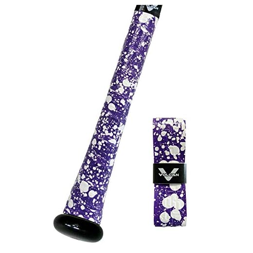 Vulcan | 1.00mm Bat Grip | Baseball/Softball | Purple Splatter