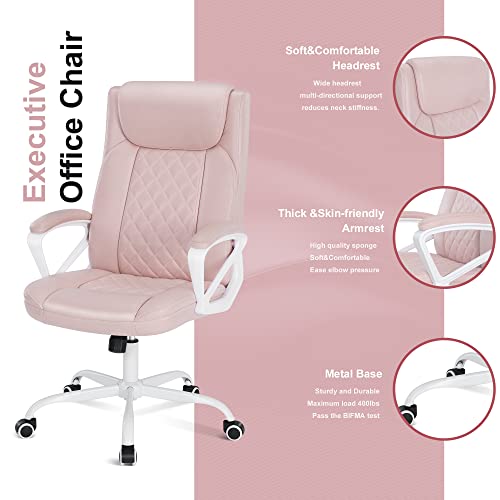 Misolant Executive Chair, Ergonomic Office Chair, Desk Chair, Big And Tall Office Chair, Office Executive Chair Adjustable Height, Comfortable Office Chair, Pu Leather Office Chair #TOP2