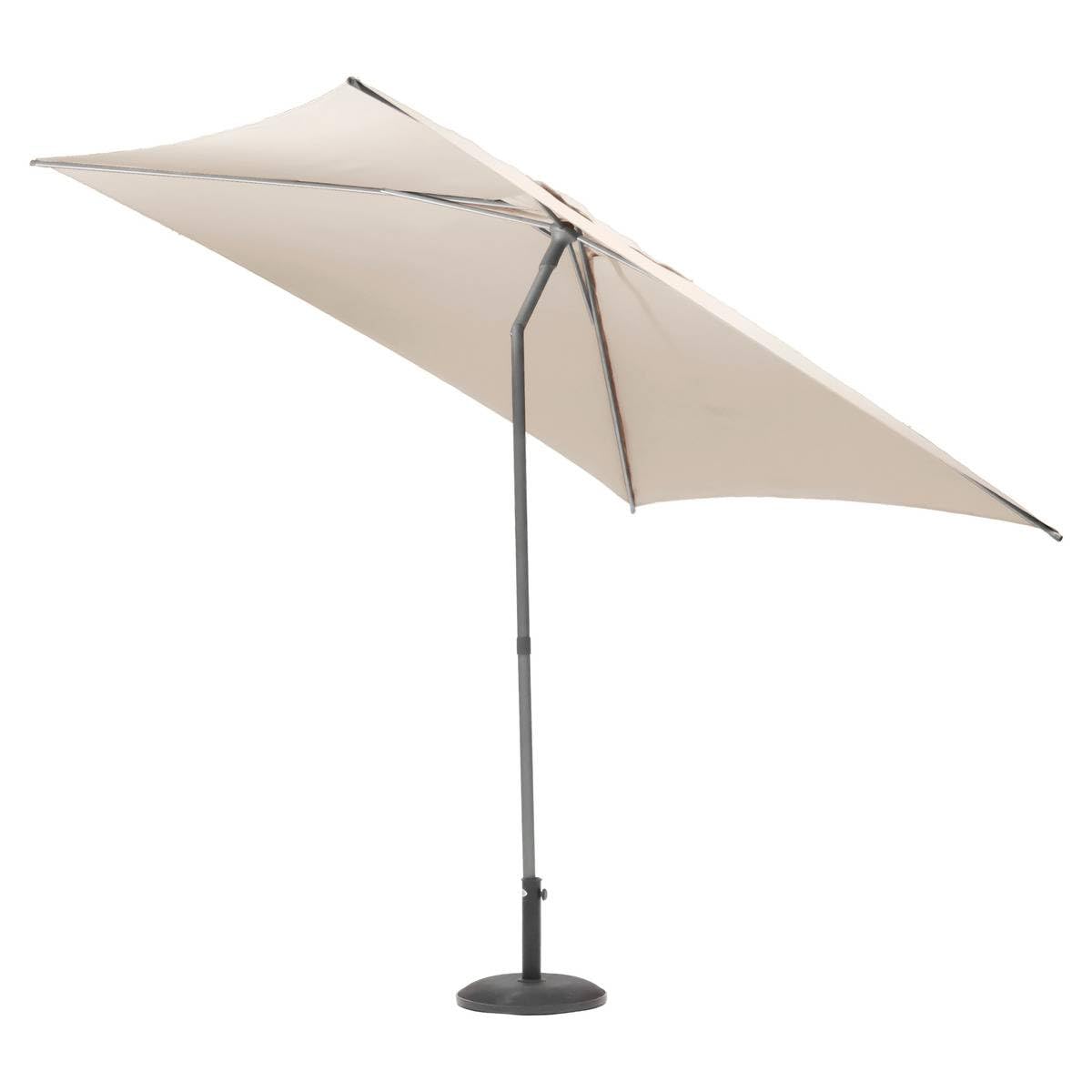 Hespéride - Parasol Droit Carré Soya - 2,5x2,5m - Haute Protection UV, Toile Amovible Déperlante et Orientable - Structure Acier Traité Antirouille