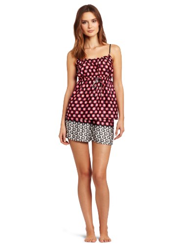 Josie by Natori Conjunto de pijama corto Princess Cocachin para mujer, Multi, XS