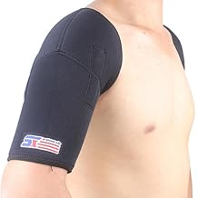 SX545 Sports Magnetic Double Shoulder Brace Support Strap Wrap Belt Band Pad - Black Free Size, Suitable for shoulder breadth 40-50cm