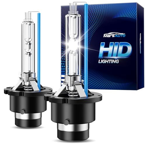 Marsauto D2S HID Bulbs, 85122 66240 66040 66240CBI (85122C1) for HID Assembly, 6000K Cold White 35W Xenon Bulb, Pack of 2