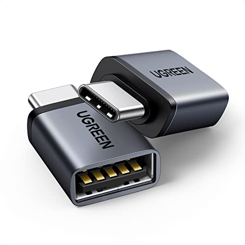 UGREEN Adattatore USB a Tipo C 3.0 2 Pezzi OTG Maschio a Femmina Compatibile con iPhone 17 Pro Max Air MacBook Air iPad...