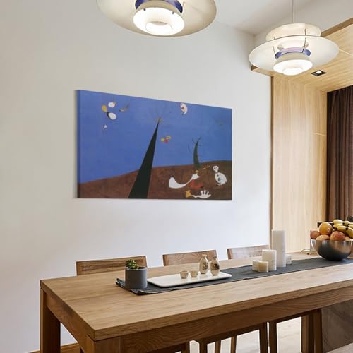 Toile Conversations avec insectes de Joan Miró, poésie et art abstrait au format 60x90 - 3