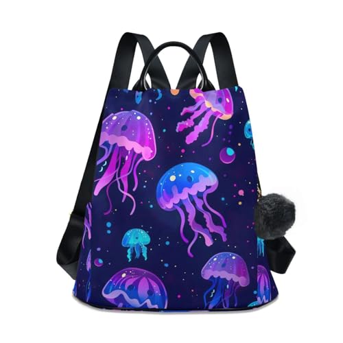 Sac à dos violet motif méduses pour ranger vos affaires avec style