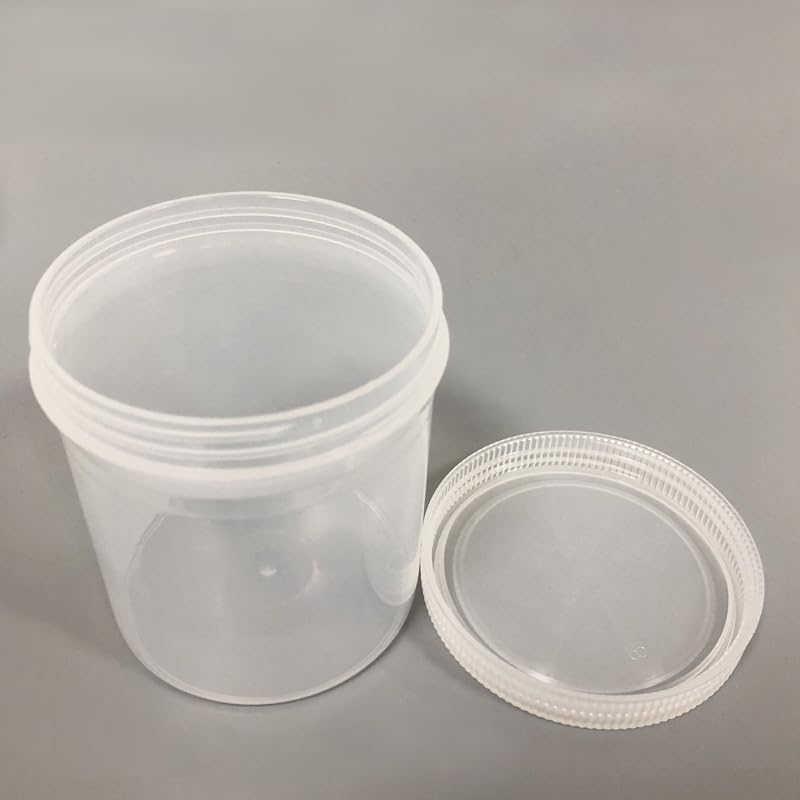 5 Stück PP Kunststoff Reagenzflaschen 50–1000ml Weithals Laborflaschen Auslaufsichere Chemikalienbehälter Halbtransparent(500ml)