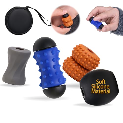 Mini Fidget Spinners for Adults Teens, 2-in-1 Finger Roller with Stress & Anxiety Relief Functions, Stress Relief & Focus Tool for Office, Home (Style 1)