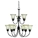 Sea Gull Lighting 31852BLE-782 Chandelier with Smokey Amber?Glass Shades, Heirloom Bronze Finish