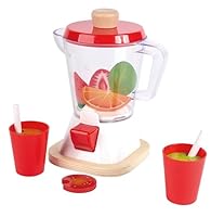 Hape Smoothie Blender Playset, Wooden Pretend Play Kitchen Toy for Kids 3+, Includes Blender, Cups, Fruits & Veggies, Realistic Spinning Action, Healthy Eating Learning Toy
