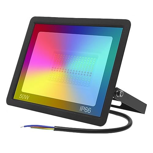 Projecteur LED Rvb WiFi 50W DELURA avec éclairage extérieur connecté IP65 pour jardin
