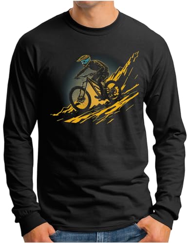 T-shirt VTT manches longues homme OM3 du S au 4XL pour Downhill et Cross Country