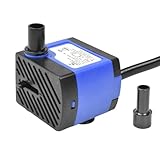 【Puissant et précis】Débit élevé de 280 L/h, contrôle du débit réglable, peut pomper l'eau jusqu'à une hauteur de 75 cm, forte aspiration, faible consommation d'énergie, bon débit, convient aussi bien à l'eau douce qu'à l'eau salée.