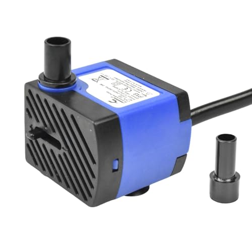 CONQUERALL 5W 92GPH Bomba para fuente exterior con caudal ajustable y altura de elevación de 2,79 pies para fuentes para mascotas y paisajes acuáticos