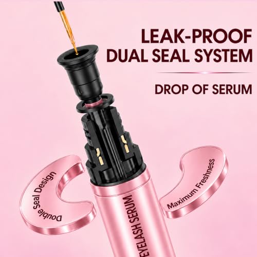 Image of Eyelash Growth Serum with Peptide & 7 Botanicals, Lash Growth Serum to Boost Lash Fullness & Thickness, Vegan Formula & Gentle for Sensitive Eyes 5mL