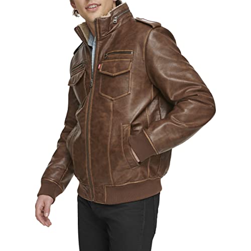 Image of Levi's Men's Vintage Deer Faux Leather Aviator Bomber (Standard and Big & Tall)