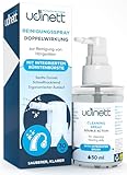 Hörgerätereiniger Spray Integrierte Bürste - Udinett 30ml Keine Alkoholformel zum Reinigen von Kopfhörern Bluetooth-Kopfhörer Schnelles Trocknen Beseitigt Ohrenschmalz und Schmutz