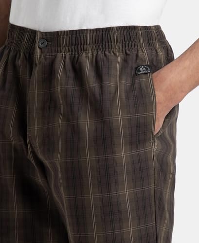 Image of Jockey 9005 Men's Super Combed Mercerized Cotton Woven Fabric Regular Fit Printed Bermuda with Side Pockets