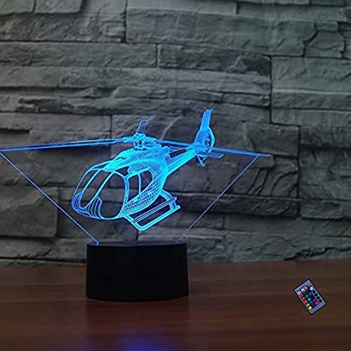 3D Helicopter Night Light, 16 Colors