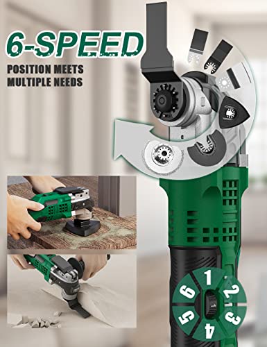 Image of KIMO 20V Cordless Oscillating Tool, Replacement Part, 21000 OPM Variable Speed & 3 Oscillating Angle, LED & Quick-Change, Battery Powered Multi-Tool for Cutting Wood Nail /Scraping /Sanding(ONLY Tool)