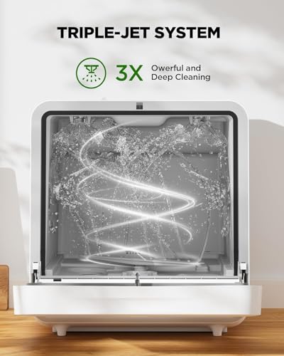 image for Silonn Portable Countertop Dishwasher with App Control, Mini Dishwashe