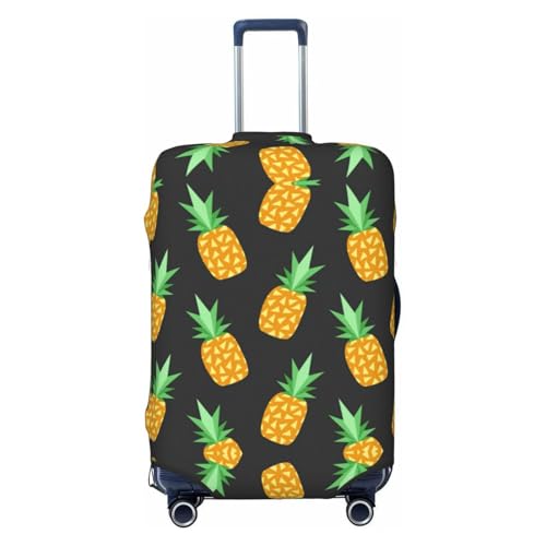 Yellow Pineapple Print Luggage Suitcase Cover Protector Luggage Washable Covers With Concealed Zipper