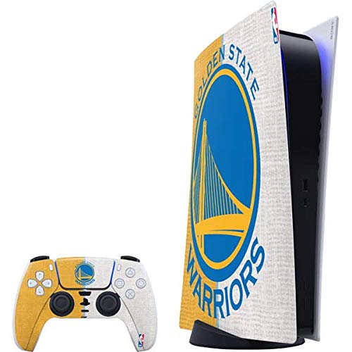 Skinit Decal Gaming Skin Compatible with PS5 Digital Edition Console + Controller - Officially Licensed NBA Golden State Warriors Canvas Design