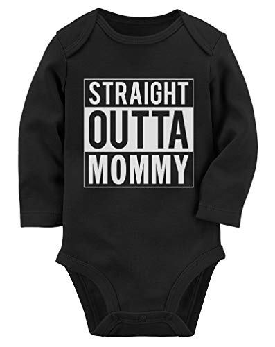 Image of Tstars Straight Outta Mommy Infant Funny Cute Unisex Baby Long Sleeve Bodysuit