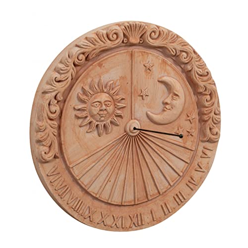 Biscottini Sonnenuhr aus Terrakotta, 53,5 x 6,5 x 53 cm, hergestellt...