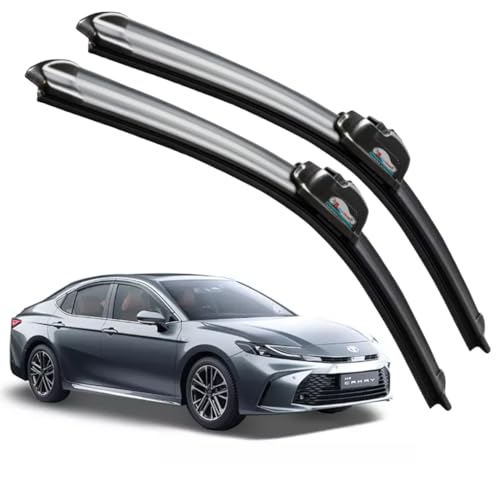 Image of Frameless Rubber Car Wiper Blades Set of 2 Compatible with (Camry New (2018-Till Date) (Particular))