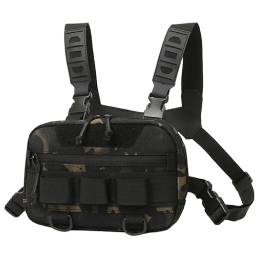 Baúl de pesca | Bolsillo en el pecho de tela Oxford con gran apertura en la parte posterior - Bolsillo para el chaleco para senderismo, multifuncional, cómodo bolsillo en el pecho para mujeres,