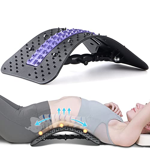 DASKING Rückenstrecker Massagegerät für Frauen und Männer - Geschenke für Mama Papa Rückentrainer, Partner Geschenke für Freundin, Geburtstagsgeschenk, Nikolaus Geschenke für Weihnachten(Schwarz) Cover