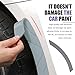CyperFair 2 PCS Car Wheel Tire Eyebrow Strip, Silicone Anti-Scratch Fender Flare Lip Trim Strip, Sport Style Thickened Protective Sticker, Universal Self-Adhesive Car Body Edge Accessory (Gray)
