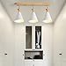 YUNLONG Lampa Sufitowa 3 Reflektory Drewniana Lampa Wisząca, Regulowany Kierunek, Klosz E27, Metalowe Oświetlenie Sufitowe Do Przedpokoju, Kuchni, Salonu,Colour