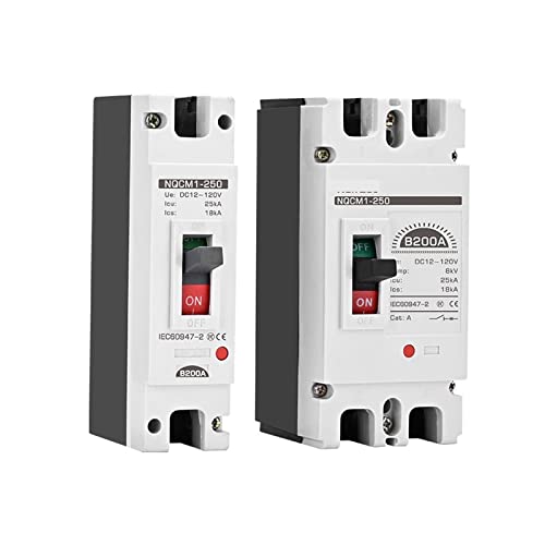 1pcs Circuit Breaker,100A 200A 300A 400A 600A Battery Protector B-Type MCCB PV Car Power Short Ciruit Cut Off(2P,600A)
