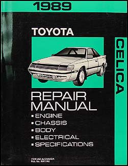 Paperback 1989 Toyota Celica Repair Shop Manual Original Book