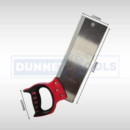Dunnet Tools Tenon Hand Saw Fine Tooth Back Saw for Precision Woodwork and Carpentry Backsaw Handsaw with Steel Blade and Soft Grip Handle 12 Inch Joiners Tools - Image 4