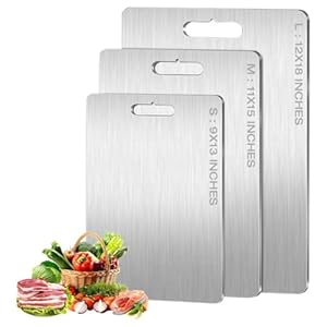 Titaniumcuttingboards100puretitaniumcuttingboardsforkitchendoublesidedfoodgradecuttingboardeasytocleanchoppingboardscuttingmatformeatfruitvegetable15x11in Urban Country Home Decor Titanium cutting boards 100 pure titanium cutting boards for kitchen double sided food grade cutting board easy to clean chopping boards cutting mat for meat fruit vegetable 15 x 11 in urban country home decor