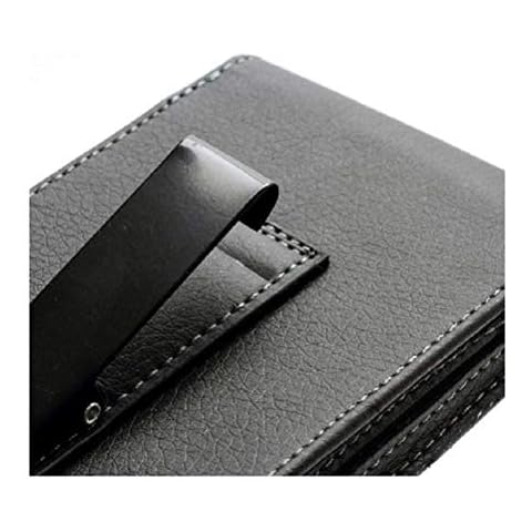 DFV mobile - Leather Flip Belt Clip Metal Case Holster Vertical for iPod touch 7th gen A2178 (2019) - Black Cover