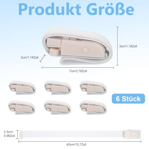 6 Stück Stauschlauch Blutabnahme, Elastisches Tourniquet, Stauschlauch Blutabnahme, Hochflexibel Venenstauer für Medizinische Blutabnahme-Arbeiten (Weiß)