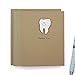Handmade Tooth Thank You Cards with Matching Envelope - 10 Pack Kraft Brown Blank Dentist Greeting Cards - Perfect Graduation Gifts for Dentist - Nursing - Medical Assistant Gifts