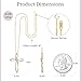 Jewelili Diamond Cross Pendant Necklace for Women | 10K Yellow Gold | 1/5 CTTW Natural White Diamonds | 18” Rope Chain | Religious Jewelry with Gift Box | Timeless Fashion Jewelry Gift for Her