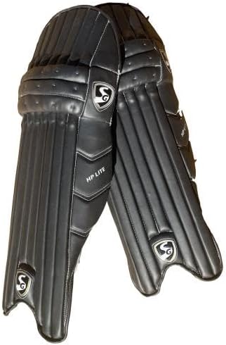 SG Cricket HP LITE Premium Right Handed Batting Leg Guards - Adult Size, Navy Blue and Black Color