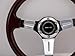 NRG Innovations ST-015-1CH Classic Wood Grain Wheel (330mm, 3 spoke center in chrome), Chrome