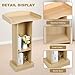 BEQUZON Farmhouse Lectern Podium Stand with Heavy Base, 41.5H x 23.6W x 15.7D inches, Light Oak