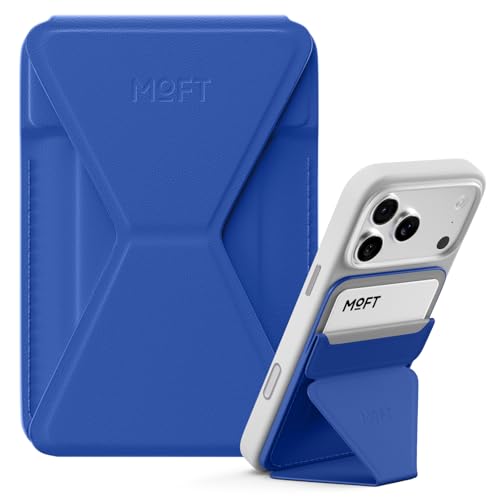 Image of MOFT Magsafe Wallet Stand Compatible with iPhone 16 /15 /14 /13 /12 Series, Angle Adjustment & MOVAS Phone Stand,Light Sapphire