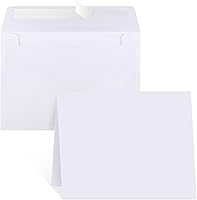 Joyberg Blank 4x6 Cards & Envelopes 30 Pack - Thick White Cardstock for DIY Invitations, Thank You Greeting Cards, All Occasions Printing