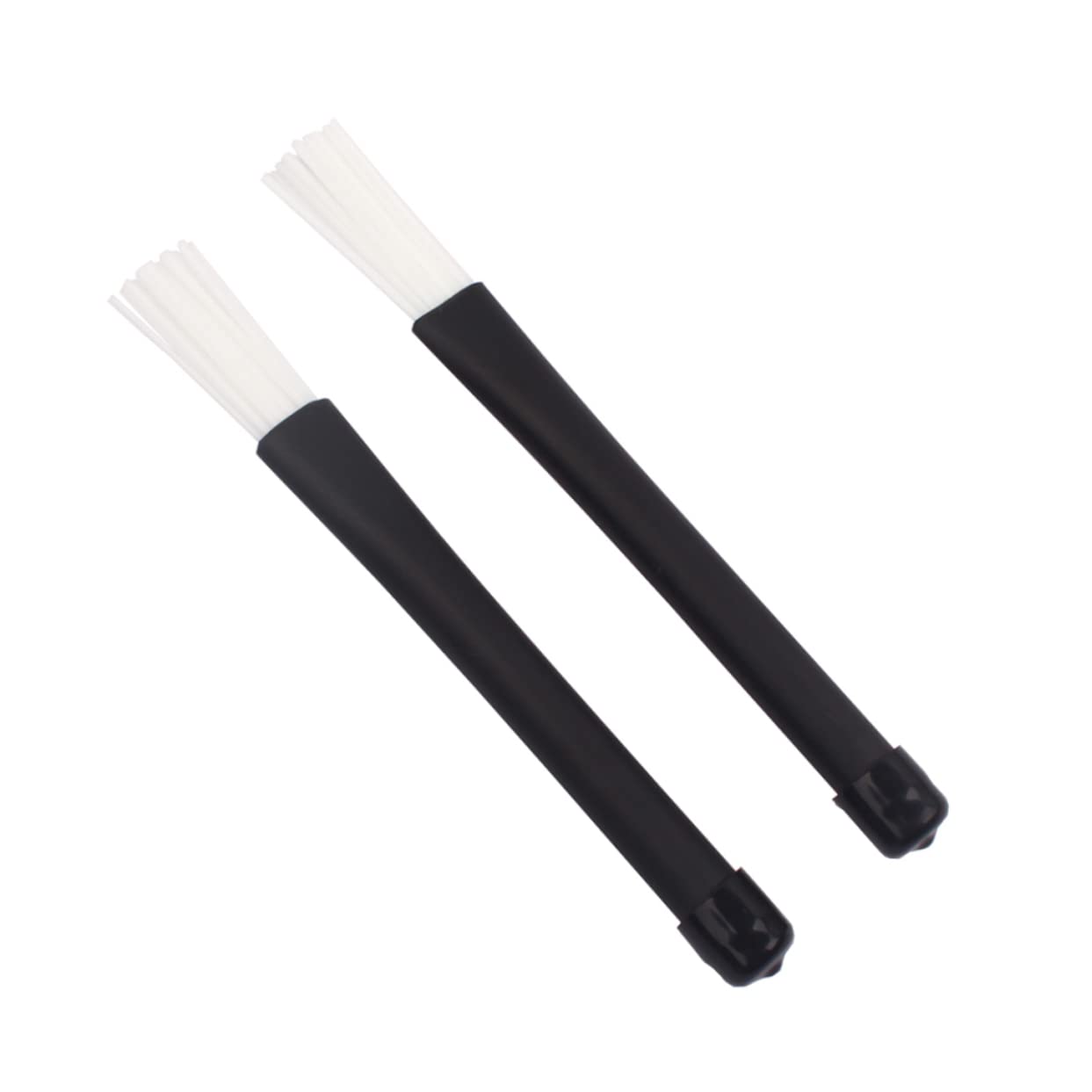 VICASKY Flexible Nylon Tips Jazz Drum Brush Stick Set Black/white Drum Brush for Drums Jazz Sticks