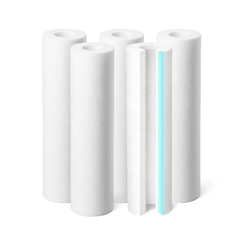 SINEA - Cartouche Anti-Sédiments 9’’ 3/4 Double Gradient – lot de 5 - Filtration 20µm + 5µm | Protection des équipements & eau claire, grâce à sa double épaisseur